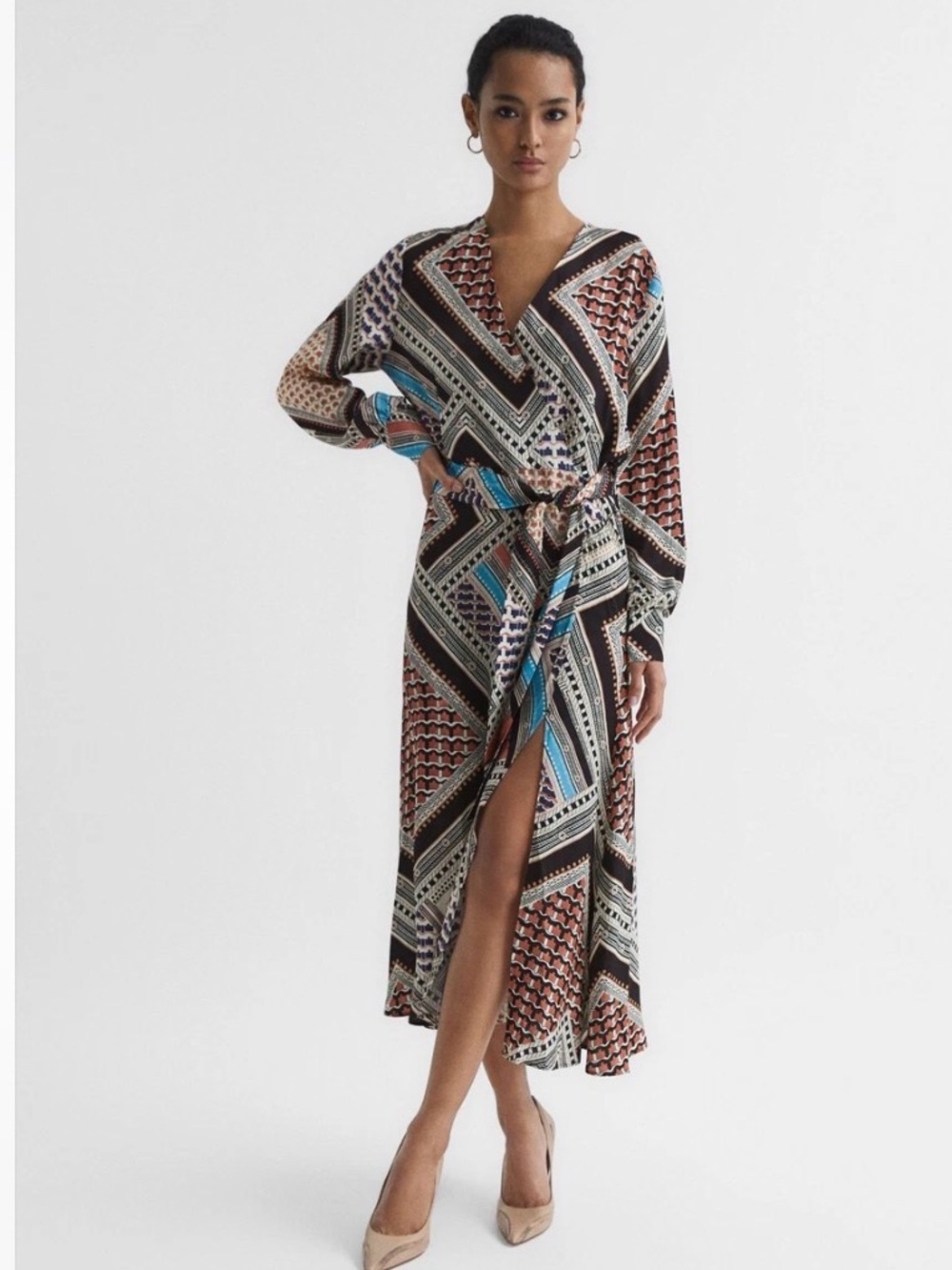 ⭐️NWT Reiss Scarf Print midi Dress⭐️